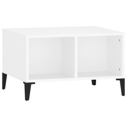 vidaXL Mesa de centro madera contrachapada blanco 60x50x36,5 cm