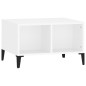 vidaXL Mesa de centro madera contrachapada blanco 60x50x36,5 cm