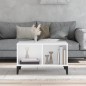 vidaXL Mesa de centro madera contrachapada blanco 60x50x36,5 cm
