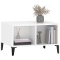 vidaXL Mesa de centro madera contrachapada blanco 60x50x36,5 cm