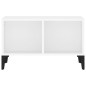 vidaXL Mesa de centro madera contrachapada blanco 60x50x36,5 cm