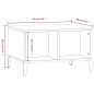 vidaXL Mesa de centro madera contrachapada blanco 60x50x36,5 cm