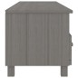 vidaXL Mueble de TV HAMAR madera maciza de pino gris claro 158x40x40 vidaXL Mueble de TV HAMAR madera maciza de pino gris claro 158x40x40