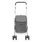 vidaXL Cochecito para perros plegable tela lino gris 100x49x96 cm