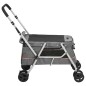 vidaXL Cochecito para perros plegable tela lino gris 100x49x96 cm