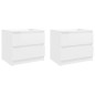 vidaXL Mesitas noche 2 ud madera ingeniería blanco brillo 50x39x43,5cm vidaXL Mesitas noche 2 ud madera ingeniería blanco brillo 50x39x43,5cm