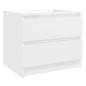 vidaXL Mesitas noche 2 ud madera ingeniería blanco brillo 50x39x43,5cm vidaXL Mesitas noche 2 ud madera ingeniería blanco brillo 50x39x43,5cm