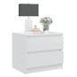 vidaXL Mesitas noche 2 ud madera ingeniería blanco brillo 50x39x43,5cm vidaXL Mesitas noche 2 ud madera ingeniería blanco brillo 50x39x43,5cm