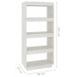vidaXL Estantería/divisor de espacios madera pino blanco 60x35x135 cm vidaXL Estantería/divisor de espacios madera pino blanco 60x35x135 cm