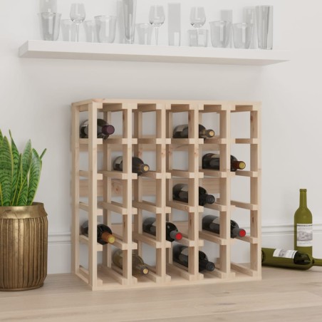 vidaXL Botellero madera maciza de pino 58,5x33x60,5 cm