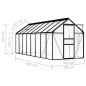 vidaXL Invernadero de aluminio gris antracita 9,31 m² vidaXL Invernadero de aluminio gris antracita 9,31 m²