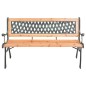 vidaXL Banco de jardín hierro fundido y madera maciza de abeto 116 cm vidaXL Banco de jardín hierro fundido y madera maciza de abeto 116 cm