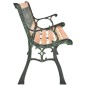 vidaXL Banco de jardín hierro fundido y madera maciza de abeto 116 cm vidaXL Banco de jardín hierro fundido y madera maciza de abeto 116 cm