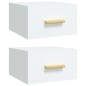 vidaXL Mesitas de noche de pared 2 uds blanco 35x35x20 cm