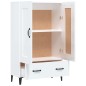 vidaXL Aparador de madera contrachapada blanco brillante 70x31x115cm vidaXL Aparador de madera contrachapada blanco brillante 70x31x115cm