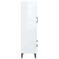vidaXL Aparador de madera contrachapada blanco brillante 70x31x115cm vidaXL Aparador de madera contrachapada blanco brillante 70x31x115cm