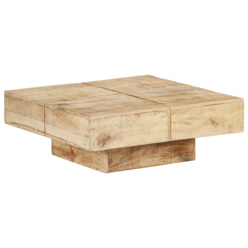 vidaXL Mesa de centro de madera maciza de mango 80x80x28 cm vidaXL Mesa de centro de madera maciza de mango 80x80x28 cm