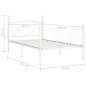 vidaXL Estructura de cama con somier metal blanco 90x200 cm vidaXL Estructura de cama con somier metal blanco 90x200 cm