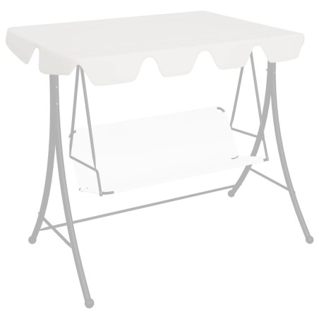 vidaXL Dosel de repuesto columpio de jardín blanco 150/130x105/70 cm