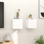 vidaXL Muebles de pared para TV 2 uds blanco 30,5x30x30 cm vidaXL Muebles de pared para TV 2 uds blanco 30,5x30x30 cm