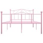 vidaXL Estructura de cama de metal rosa 140x200 cm vidaXL Estructura de cama de metal rosa 140x200 cm