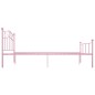 vidaXL Estructura de cama de metal rosa 140x200 cm vidaXL Estructura de cama de metal rosa 140x200 cm