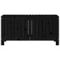 vidaXL Caja de almacenaje jardín madera de pino negro 108x42,5x54 cm vidaXL Caja de almacenaje jardín madera de pino negro 108x42,5x54 cm