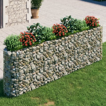 vidaXL Arriate de gaviones de hierro galvanizado 330x50x100 cm