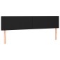vidaXL Cabeceros 2 unidades de cuero sintético negro 90x5x78/88 cm