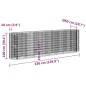 vidaXL Arriate de gaviones de hierro galvanizado 330x50x100 cm vidaXL Arriate de gaviones de hierro galvanizado 330x50x100 cm