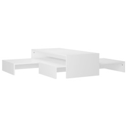 vidaXL Mesas de centro 3 pzas madera contrachapada 100x100x26,5 cm