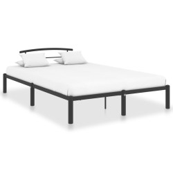 vidaXL Estructura de cama de metal negro 140x200 cm
