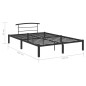 vidaXL Estructura de cama de metal negro 140x200 cm vidaXL Estructura de cama de metal negro 140x200 cm