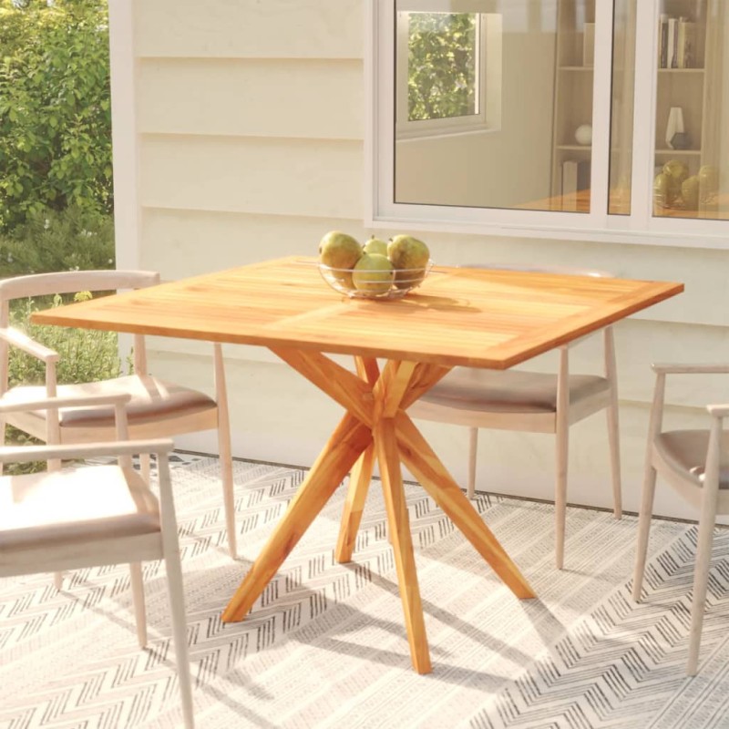 vidaXL Mesa de jardín madera maciza de acacia 110x110x75 cm vidaXL Mesa de jardín madera maciza de acacia 110x110x75 cm