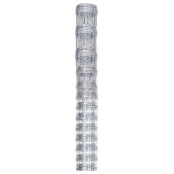 vidaXL Valla de jardín de acero galvanizado plateado 50x1,5 m