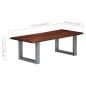 vidaXL Mesa de centro borde natural madera maciza acacia 115x60x40 cm vidaXL Mesa de centro borde natural madera maciza acacia 115x60x40 cm