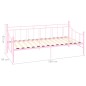 vidaXL Estructura de cama de metal rosa 90x200 cm vidaXL Estructura de cama de metal rosa 90x200 cm