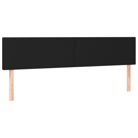 vidaXL Cabeceros 2 unidades de tela negro 90x5x78/88 cm