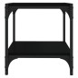 vidaXL Mueble para TV madera contrachapada y acero negro 40x33x41 cm