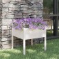 vidaXL Jardinera de madera maciza de pino blanca 70x70x70 cm vidaXL Jardinera de madera maciza de pino blanca 70x70x70 cm
