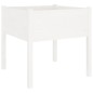 vidaXL Jardinera de madera maciza de pino blanca 70x70x70 cm vidaXL Jardinera de madera maciza de pino blanca 70x70x70 cm