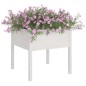 vidaXL Jardinera de madera maciza de pino blanca 70x70x70 cm vidaXL Jardinera de madera maciza de pino blanca 70x70x70 cm