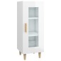 vidaXL Aparador de madera contrachapada blanco brillante 34,5x34x90 cm vidaXL Aparador de madera contrachapada blanco brillante 34,5x34x90 cm