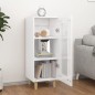 vidaXL Aparador de madera contrachapada blanco brillante 34,5x34x90 cm vidaXL Aparador de madera contrachapada blanco brillante 34,5x34x90 cm