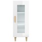 vidaXL Aparador de madera contrachapada blanco brillante 34,5x34x90 cm vidaXL Aparador de madera contrachapada blanco brillante 34,5x34x90 cm