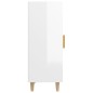 vidaXL Aparador de madera contrachapada blanco brillante 34,5x34x90 cm vidaXL Aparador de madera contrachapada blanco brillante 34,5x34x90 cm