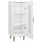 vidaXL Aparador de madera contrachapada blanco brillante 34,5x34x90 cm vidaXL Aparador de madera contrachapada blanco brillante 34,5x34x90 cm