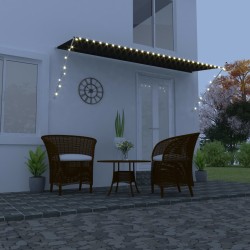 vidaXL Toldo retráctil con LED gris antracita 400x150 cm