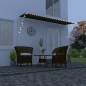 vidaXL Toldo retráctil con LED gris antracita 400x150 cm