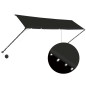 vidaXL Toldo retráctil con LED gris antracita 400x150 cm